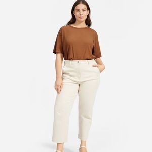 Everlane Air Oversized Crew Tee - Toasted Coconut